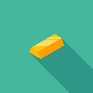Gold Bar icon vector isometric. Stock Illustration