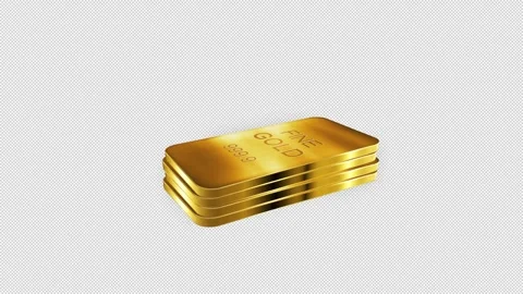 Gold Bar Ounce 3 Stock Footage 330961797