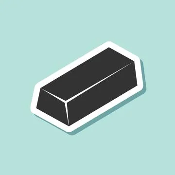 Gold bar stack sticker icon in flat style. Golden ingot vector illustration.. Stock Illustration