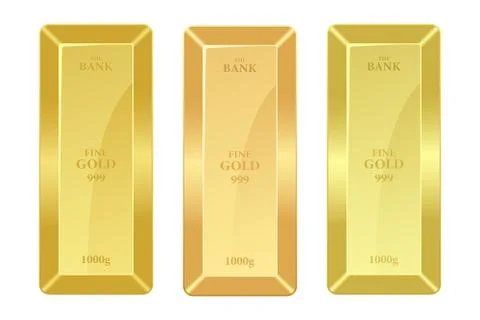 Gold bar vector design illustration isolated on white background Stock Illustration