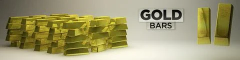 Gold Bars 3D Model