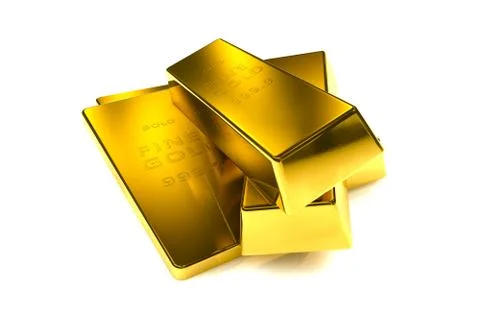 Gold bars 3d concept Ilustración de archivo