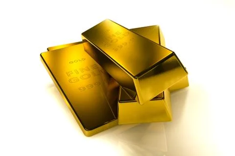 Gold bars 3d concept Ilustración de archivo