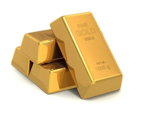Gold bars 3d illustration Stock Illustration