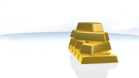 Gold Bars Animation Stock Footage 289892
