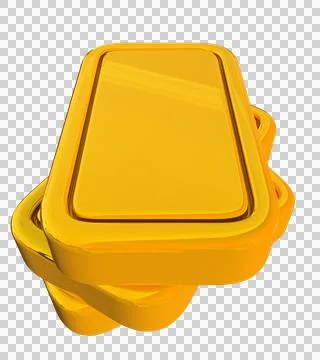 Gold bars blank stack isolated Ilustração Stock