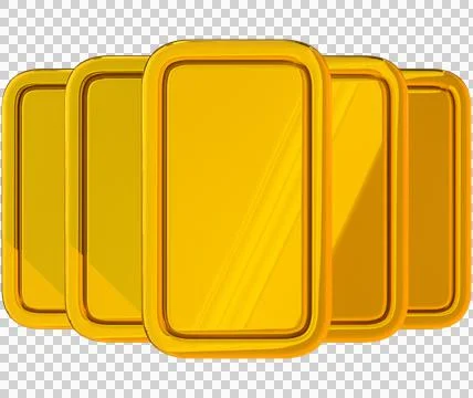 Gold bars blank stack isolated Stock Illustration