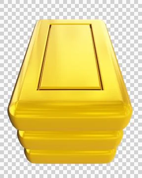 Gold bars blank stack isolated Stock Illustration
