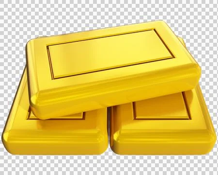 Gold bars blank stack isolated Stock Illustration