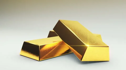 Gold Bars Fall on Ground Stock Footage 57751799