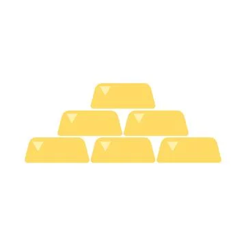 Gold bars flat illustration representing wealth investment イラスト素材