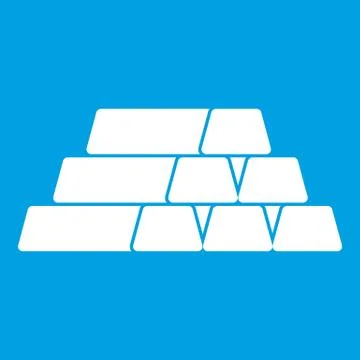 Gold bars icon white 스톡 일러스트