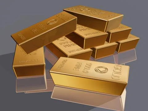 Gold bars Stock Illustration