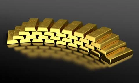 Gold bars Stock Illustration