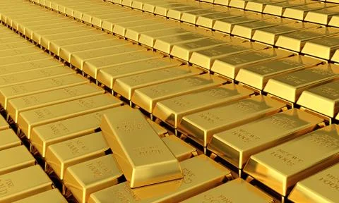 Gold bars Stock Illustration