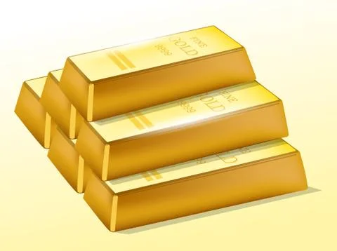 Gold bars Stock Illustration