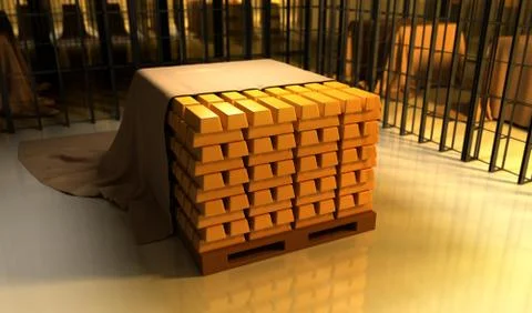 Gold bars Stock Illustration