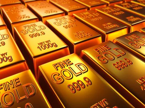 The gold bars Stock Illustration