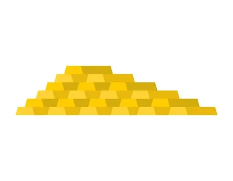 Gold bars isolated. Gold stack Illustrazione stock