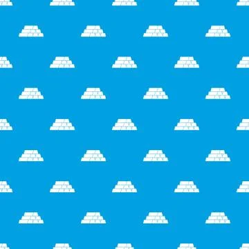 Gold bars pattern seamless blue 스톡 일러스트