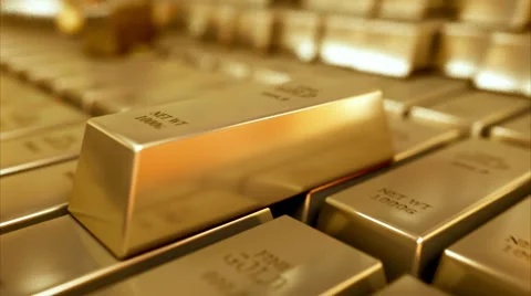 Gold Bars realistic 3D animation 스톡 동영상 67353164