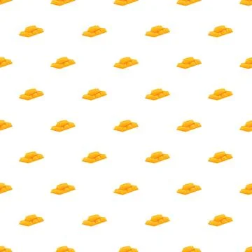 Gold bars seamless pattern representing wealth and success Illustrazione stock