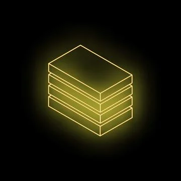 Gold bars stack representing investment and wealth glowing on dark background Stock Illustration