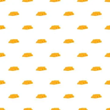 Gold bars stack seamless pattern repeating wealth イラスト素材