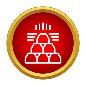 Gold bars stack shining concept icon Illustrazione stock