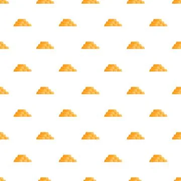 Gold bars stacked as a seamless pattern background Stock Illustration