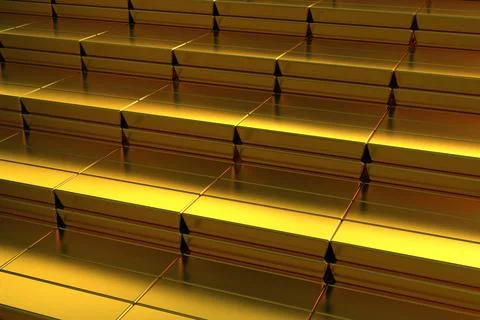 Gold Bars Steps Stock Illustration