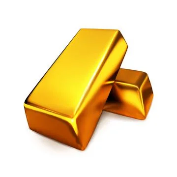 Gold bars vector illustration on white background Stock Illustration