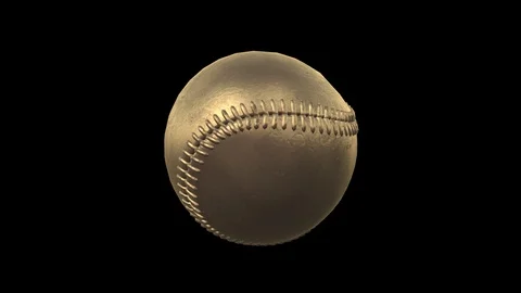 Gold Baseball Ball Animation Stock Footage