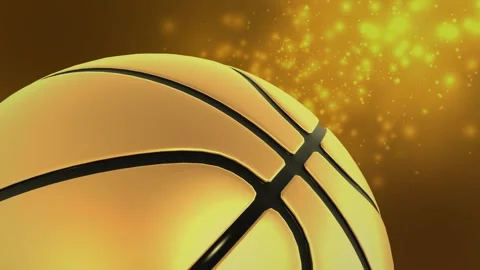 Gold Basketball Ball Loop 4K. Basketball Awards Background. 動画素材 338188581