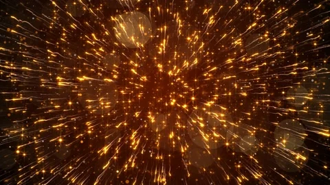 Gold Beaming Lights Stock Footage 172114624