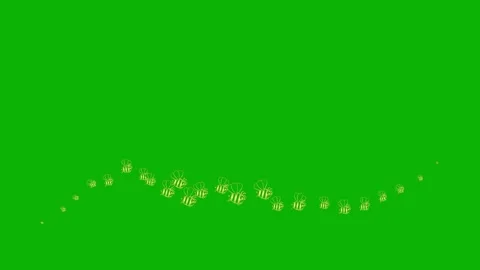 Gold bee wave green Stock Footage 250253873