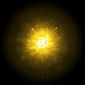 Gold big explosion Stock Illustration