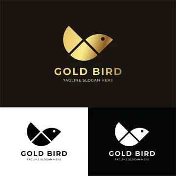 Gold Bird Logo Stock-Illustration