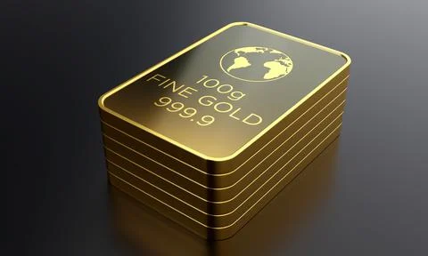 Gold Biscuits Stock Illustration