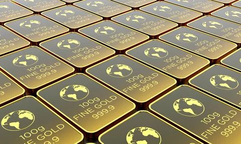 Gold Biscuits Stock Illustration