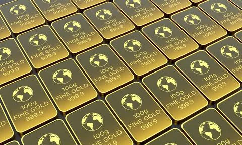 Gold Biscuits Stock Illustration