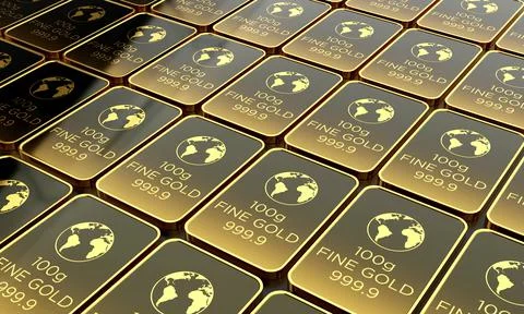 Gold Biscuits Stock Illustration