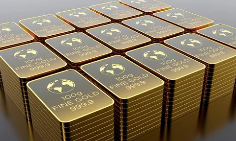 Gold Biscuits Stock Illustration