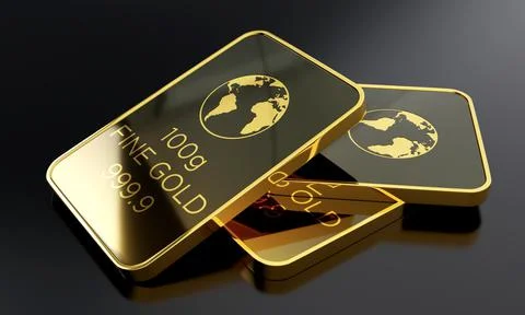 Gold Biscuits Stock Illustration