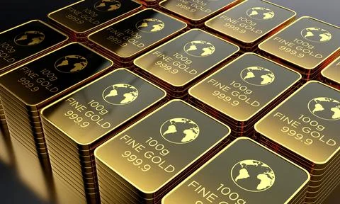 Gold Biscuits Stock Illustration