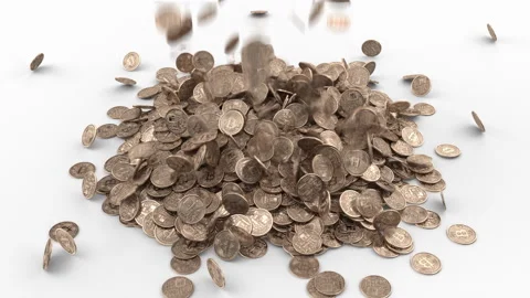 Gold Bitcoin 60 fps 5k Stock Footage 165696375