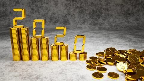 Gold Bitcoin. Blockchain technology. Mining of crypto-currencies. Stock Illustration