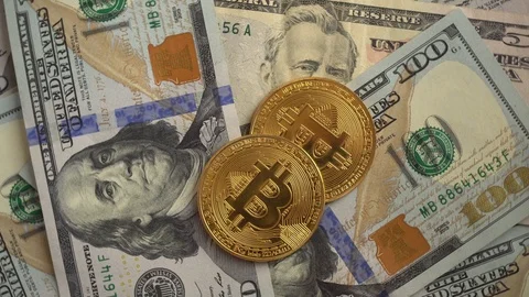 Gold BitCoin BTC 库存影片 86944103