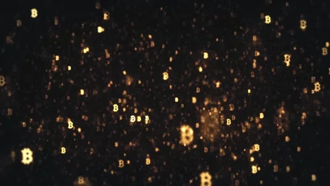 Gold Bitcoin Crypto Currency Background Stock Footage 264876649