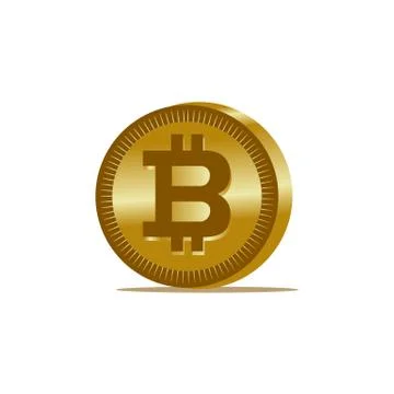 Gold bitcoin icon Stock Illustration